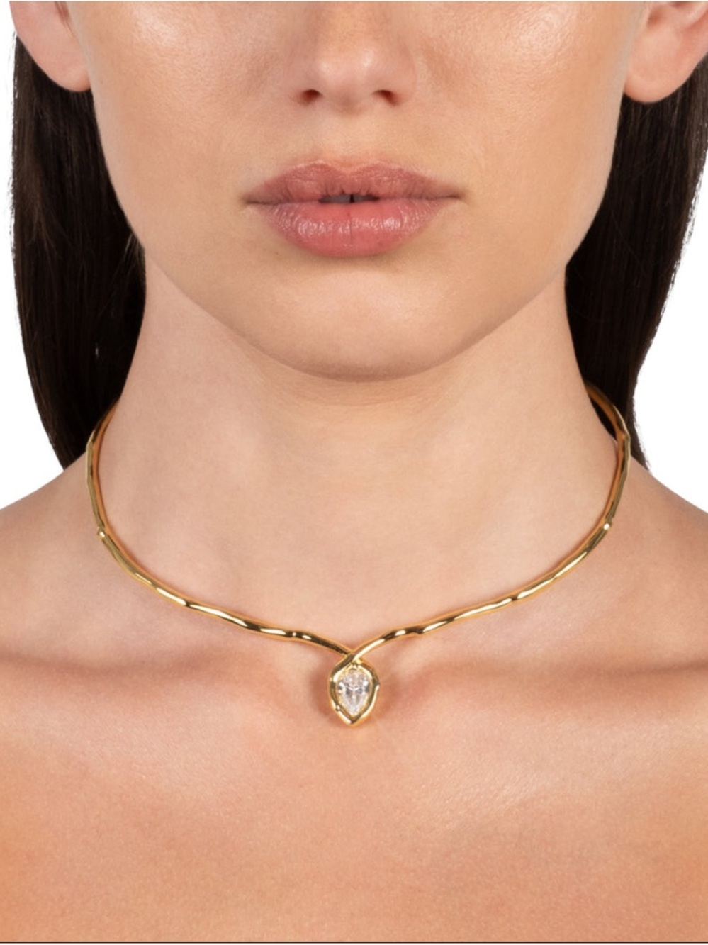 Alexis Bittar Asterales Gold Floating Collar Necklace